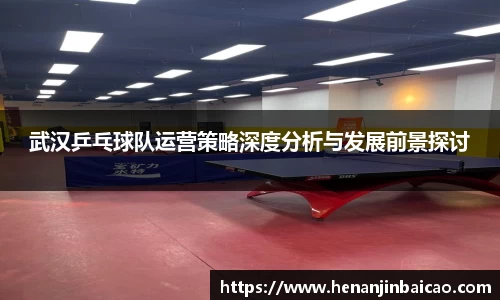 武汉乒乓球队运营策略深度分析与发展前景探讨